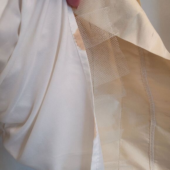 Mademoiselle Charlotte raw silk with underskirt royal dress - Picture 11 of 13